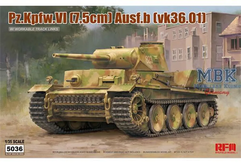Panzer VI Ausf. B VK36.01 RFM5036 avec Chenilles Maillons par Maillons