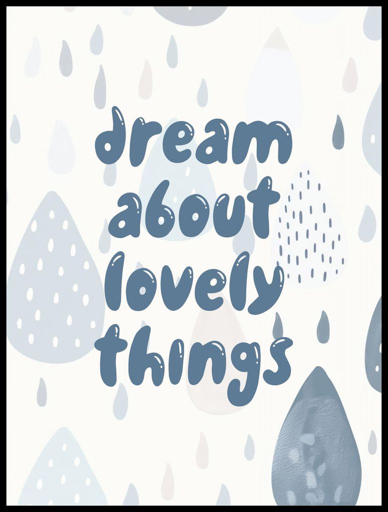 Plakat 60x80cm Muster für Kinder, Mädchen und Jungen - Traum