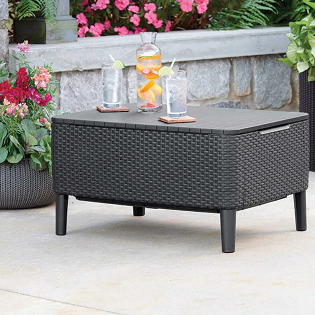 Table Basse Extérieure Salemo de Keter en Résine Anthracite 76x56 cm - 11