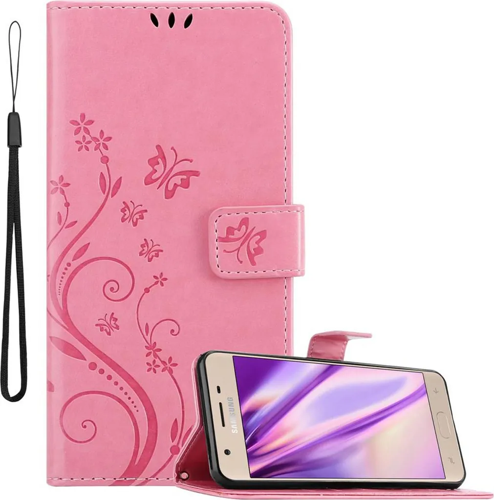 Custodia Protettiva Samsung Galaxy J3 2018 Cadorabo Rosa Fiori