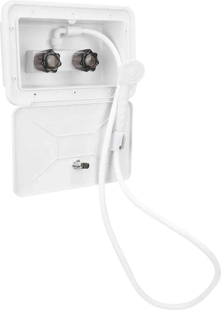 Douche Extérieure Verrouillable avec Kit de Lavage pour Camping-car