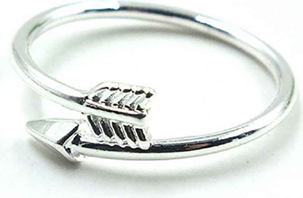Damenmode, goldener Silberton, verstellbarer Pfeil-offener Knuckle-Ring-Schmuck-Silber