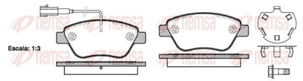 REMSA Bremsbeläge Satz Vorne Bremsklötze für OPEL Corsa D Schrägheck (S07) 0858.32