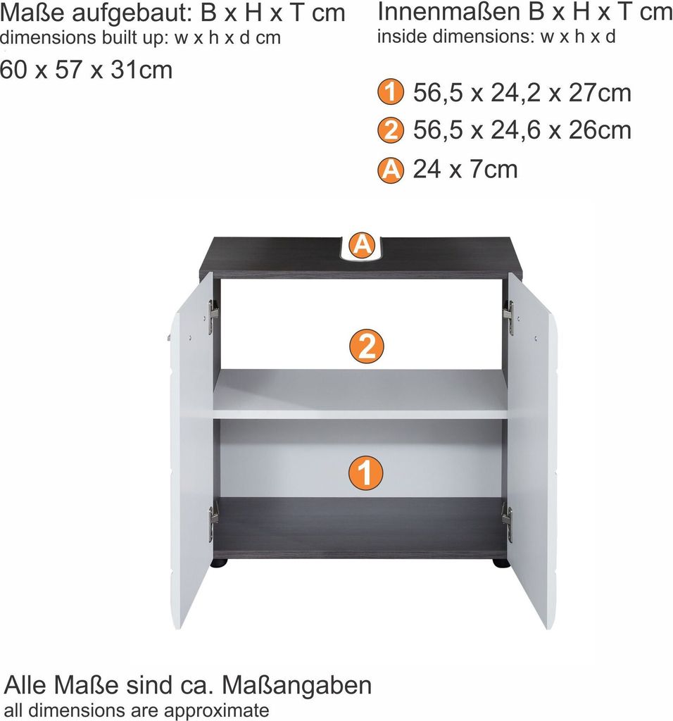 trendteam Bad 5-teilige Kombination Line/Skin Sardegna Produktbild 15