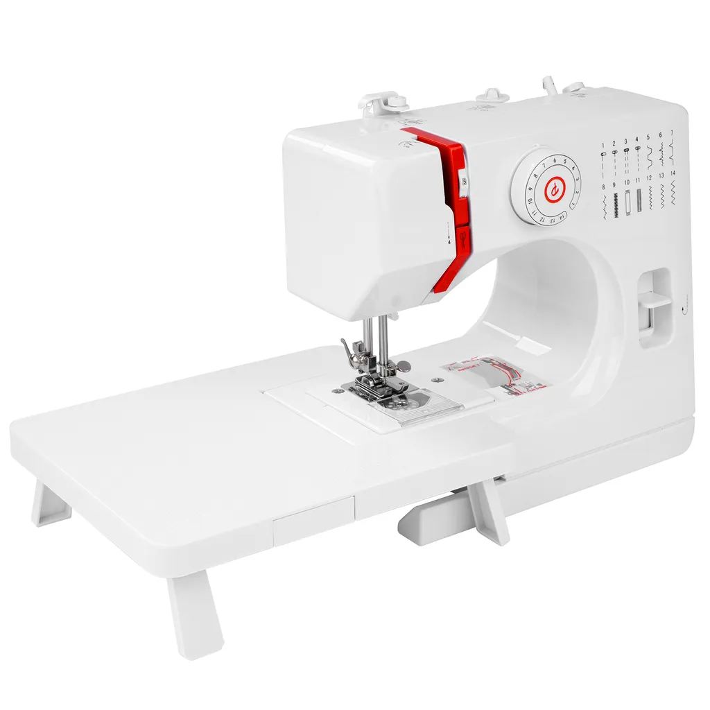 Mini-machine à coudre 725 : 14 points, table et kit complet inclus