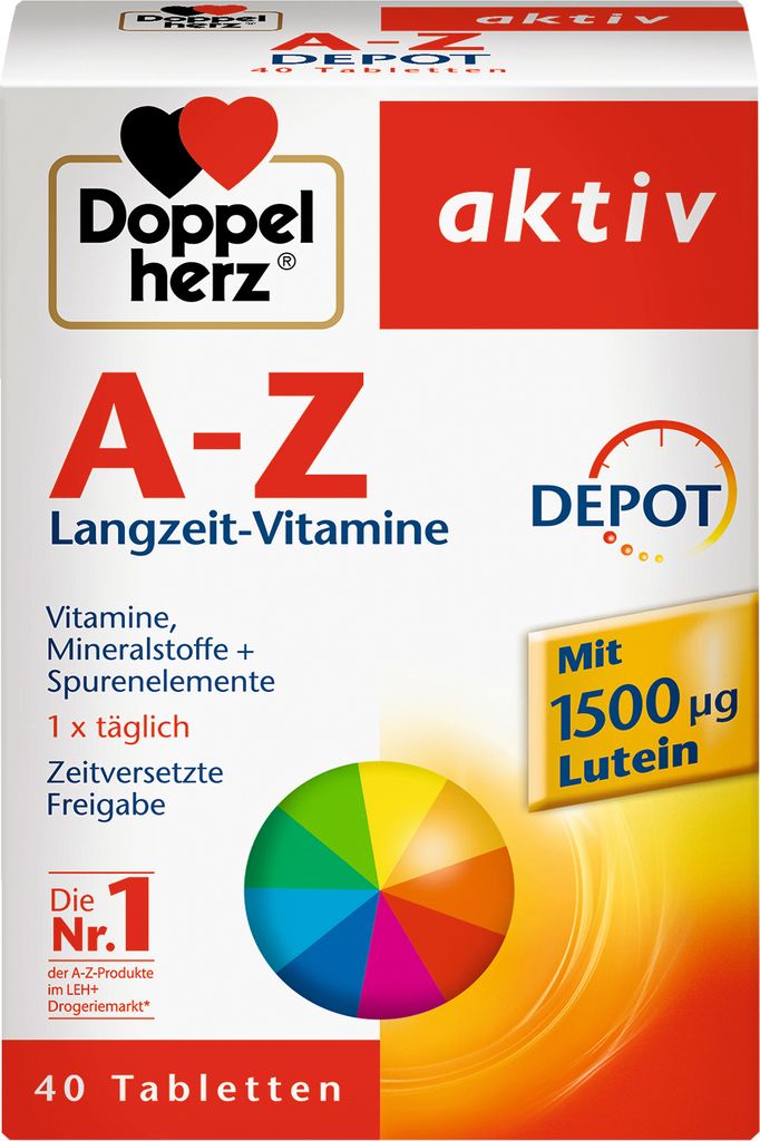 Doppelherz | A-Z Langzeit-Vitamine Depot | 40 Tabletten Produktbild 