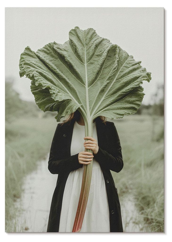 POSTER - 42x59 cm (A2) - Parallel Form - Das Geheimnis der Natur: Blatt und Figur - Wandbild für Wohnzimmer Schlafzimmer & Flur, Modernes Poster W...