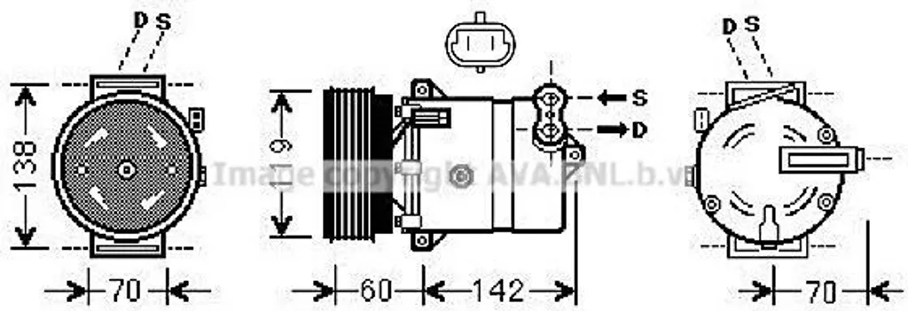 Compresseur Climatisation Fiat Croma PRASCO FTAK383 - Qualité OE Gaz