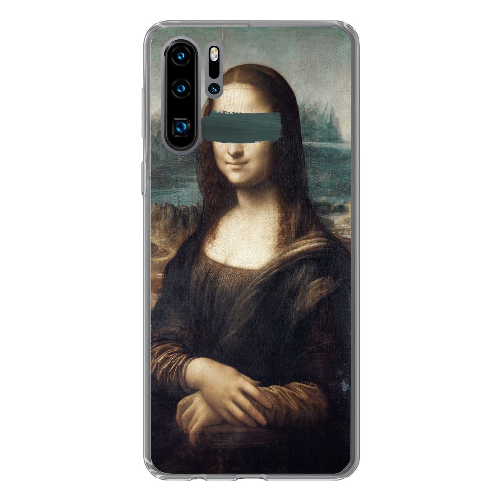 MuchoWow Handyhülle Schutzhülle Hülle für Huawei P30 Pro Mona Lisa - Leonardo da Vinci - Blau Silikon Softcase Handy Hülle - Schutzdeckel