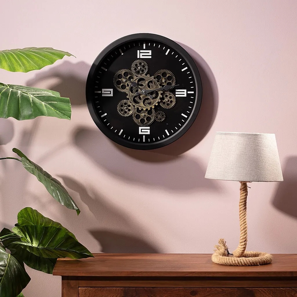 Horloge murale analogique BIGTIME 38 cm - Pendule ronde grand format