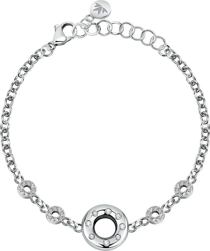 Bracelet Morellato SAVO11 Maille Fine et Pendentif Coeur Romantique