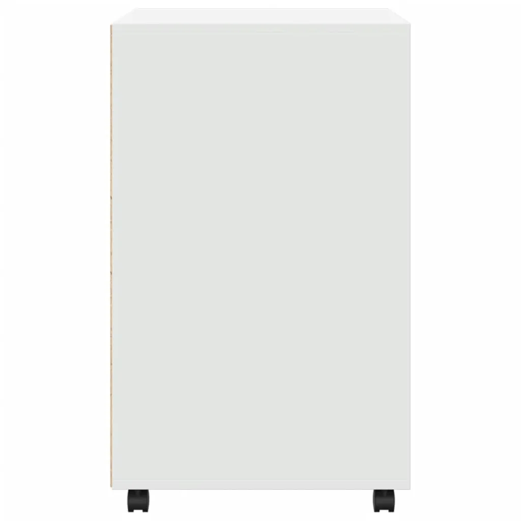 Armadio a rotelle bianco 60x48x81 cm vidaXL - Mobiletto Multiuso - 5