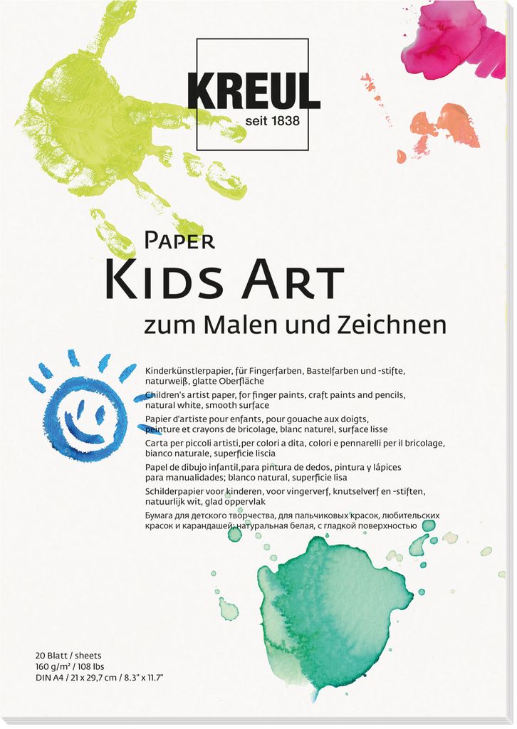 KREUL 27501, Kunstdruckpapierblock, 160 g/m², 20 Blätter Produktbild 