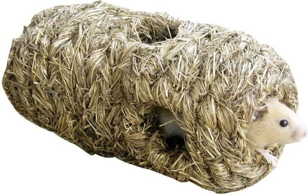 Tunel z trawy dla gryzoni z 6 otworami, 18 x 10 x 10 cm, Zdjęcie produktu 