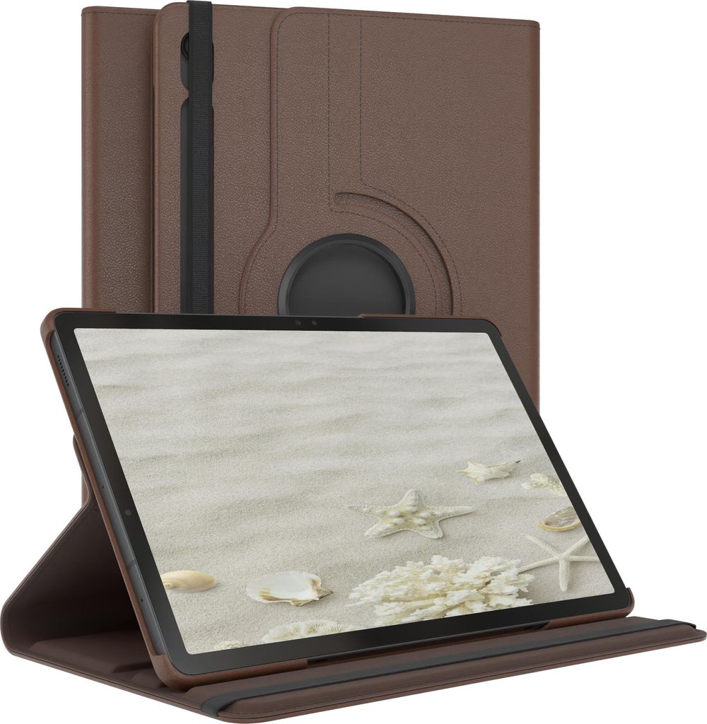 EAZY CASE - Tablet Hülle für Samsung Galaxy Tab S9 FE Schutzhülle, Tablet Case 360° drehbar in Braun