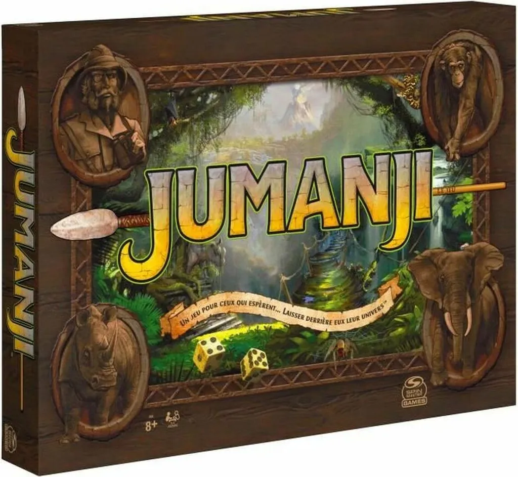 Jeu Jumanji Spin Master avec mécanismes immersifs pour soirées en famille