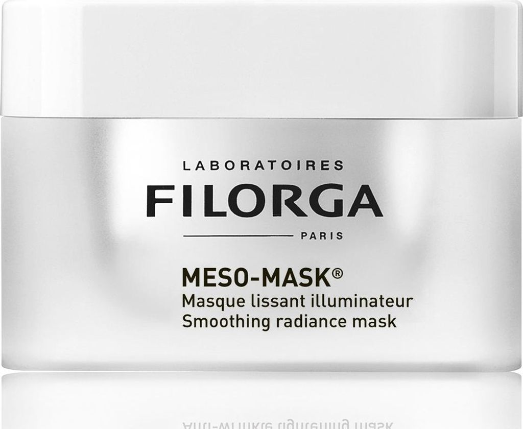 A product shot of a Filorga Meso-Mask jar against a white background.