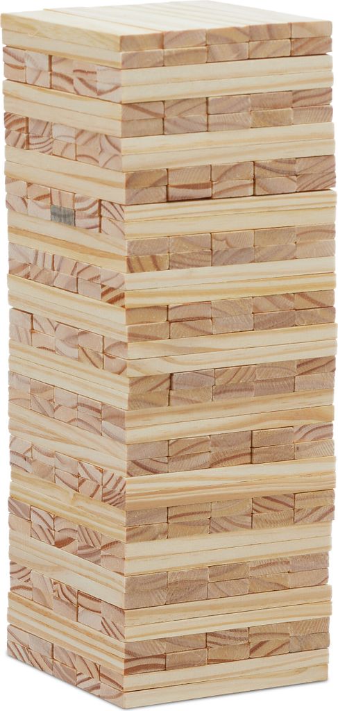 Relaxdays XL Torre oscillante, legno, 200 blocchi di legno, Immagine del prodotto 