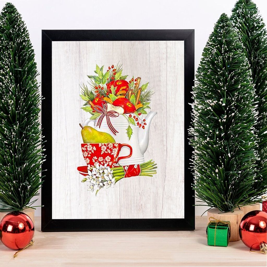 Wallity, SC7436501293222- CRM1315, Bunt, Leinwandbilder, 24 x 29 cm, 100% MDF (Dicke: 2 cm)