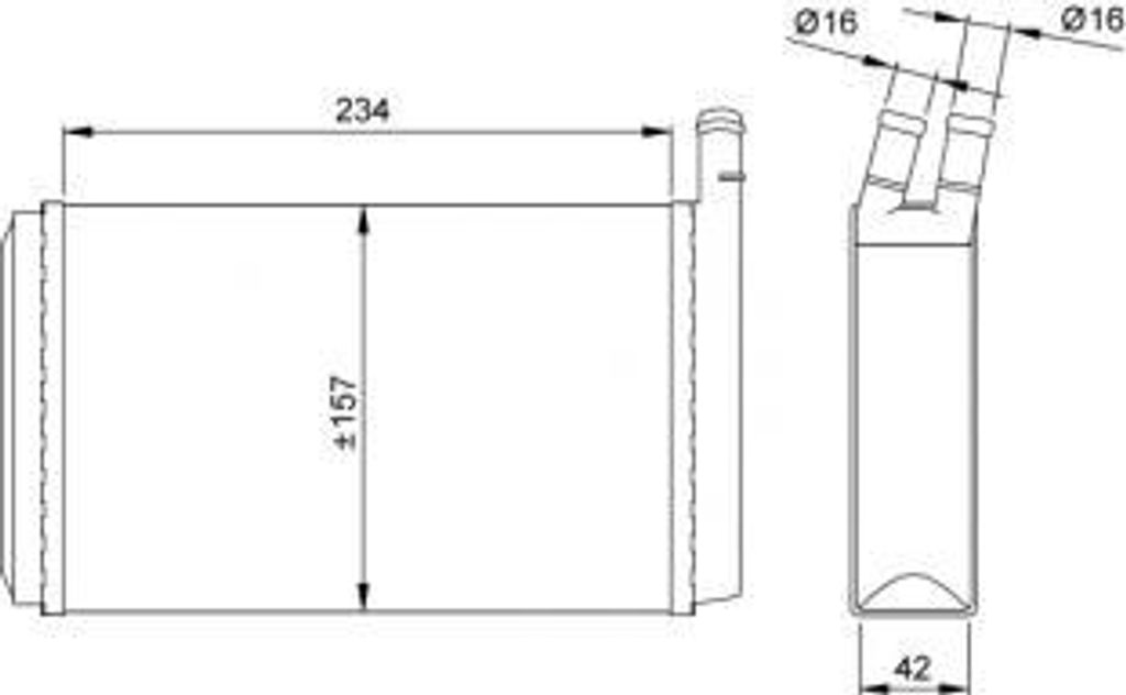 Nrf Wärmetauscher, Innenraumheizung 58614
