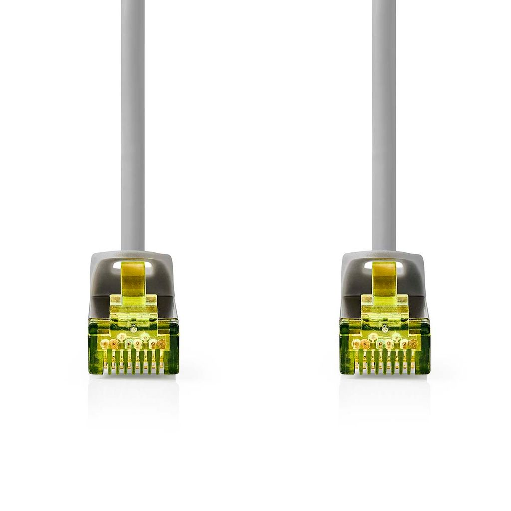 Nedis Cat 8.1-Netzwerkkabel - S/FTP - RJ45 Stecker - RJ45 Stecker - 10.0 m - Rund - LSZH - Grau - Label