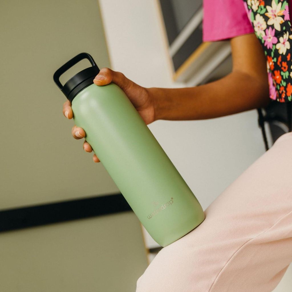 Allzweck-Thermosflasche 1 l isolierte Edelstahl-Trinkflasche - 24 Stunden kalt - 12 Stunden warm - auslaufsicher & bruchsicher