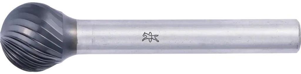PFERD TOOLS Hartmetall Hochleistungsfrässtift Kugel KUD Ø 12x10mm Schaft-Ø 6mm Z3 HICOAT beschichtet universal mittel