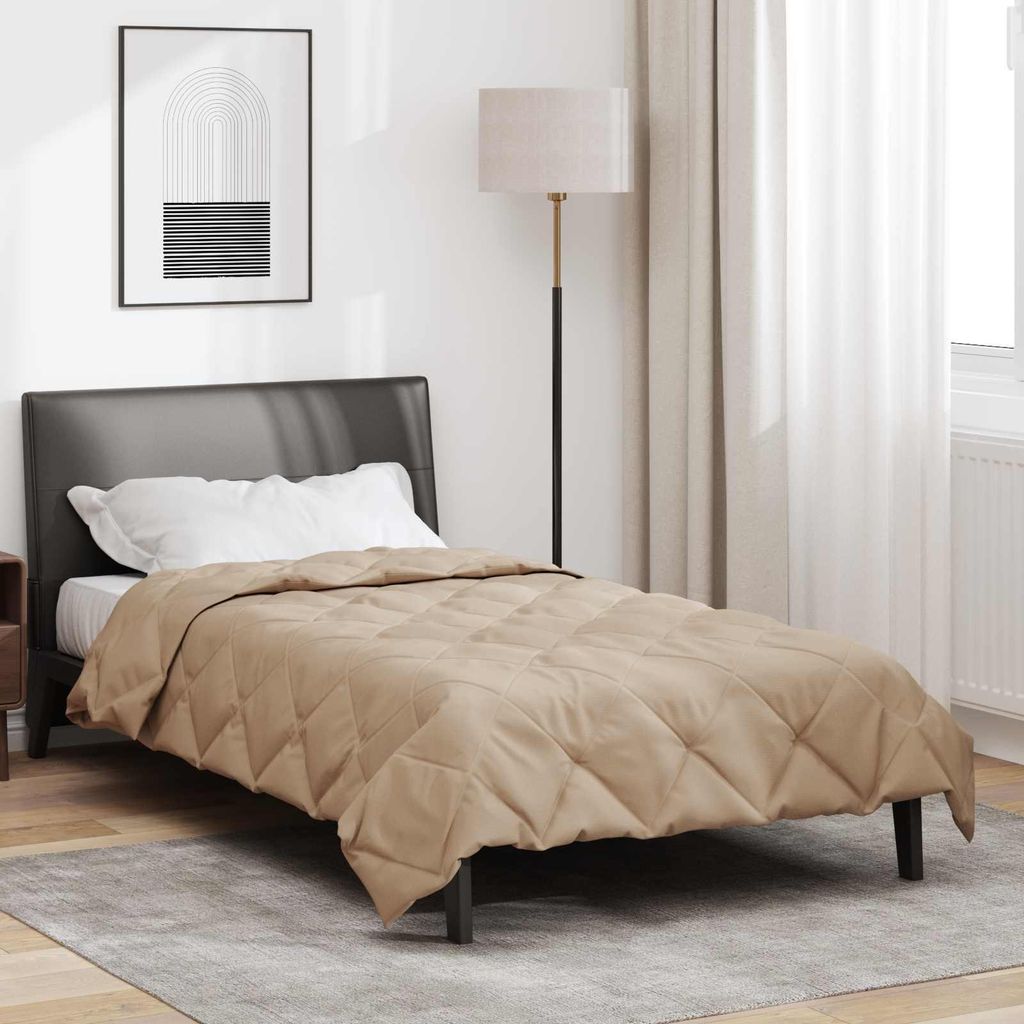 "Schlussverkauf" Sommerdecke moderne - Extra weich - Taupe 220x140 cm Mikrofaser C6266