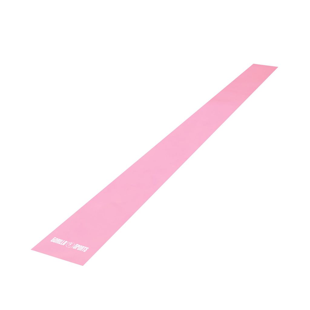 GORILLA SPORTS Fitnessbänder - 120 cm lange, Pink, Rutschfest - Resistance Band, Gymnastikband, Trainingsband, Widerstandsbänder, Physiotherapie