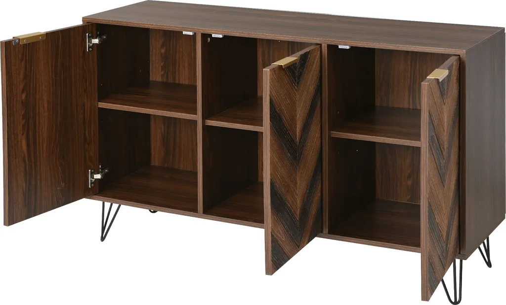 Commode Sideboard Design 3 Portes 120cm Grand Volume pour la Chambre