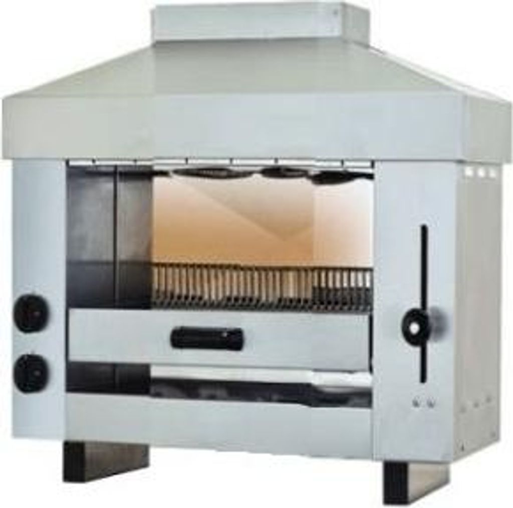 Profi Salamander Gas Tischgerät mit 2 Heizzonen, Grillfläche 280x350 mm