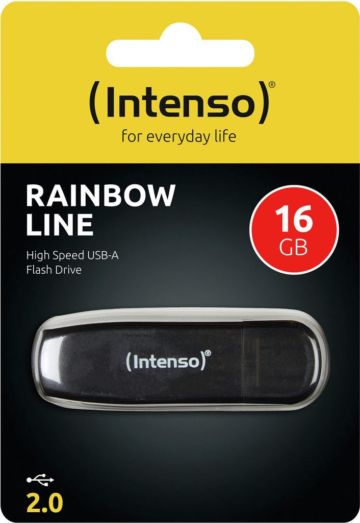 USB Pendrive INTENSO Rainbow Line 16 GB Schwarz 16 GB USB Obrázok produktu 2