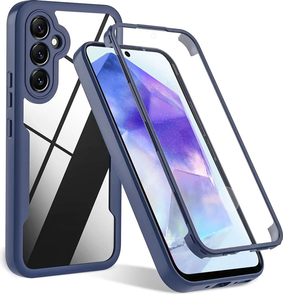 Techsuit ColorVerse 360 Hülle mit Schutzfolie für Samsung Galaxy A35 - Blau
