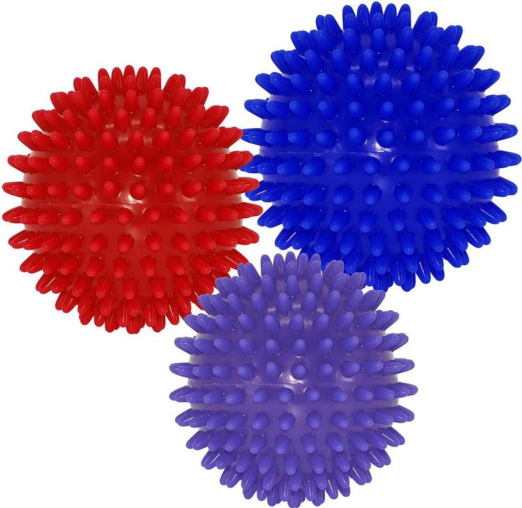 Urban Fitness Massagebälle Set - Massage - 7cm, 8cm, 9cm blau