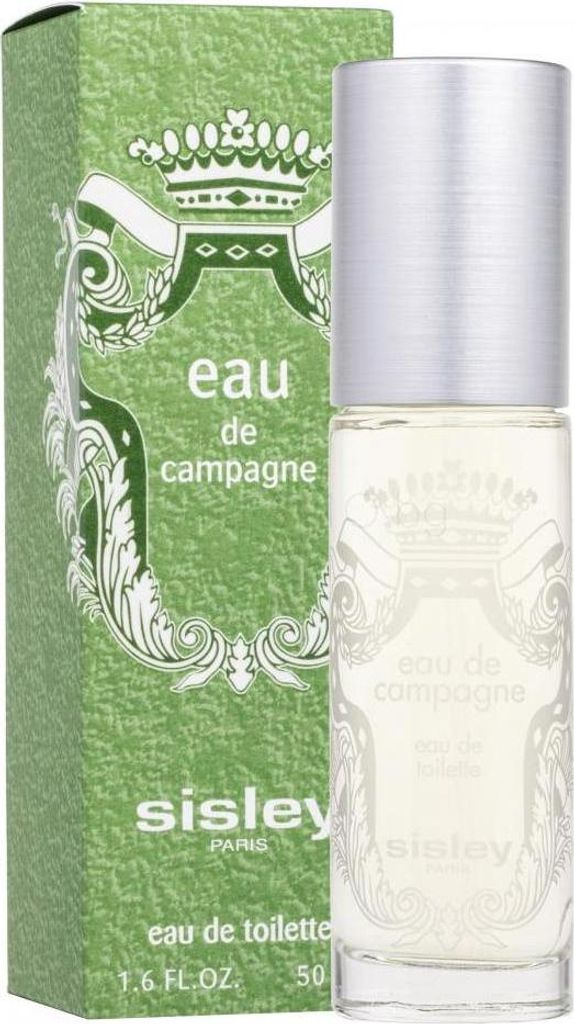 A bottle of Sisley Eau de Campagne Eau de Toilette and its packaging are displayed against a white background.