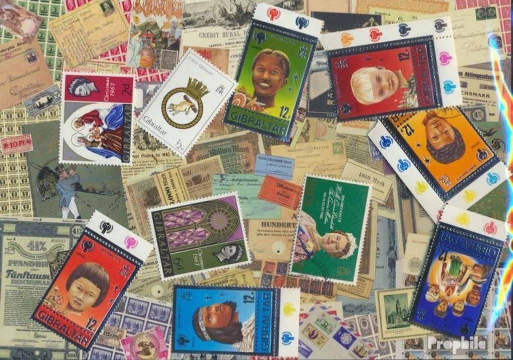 Briefmarken Gibraltar 10 verschiedene Marken