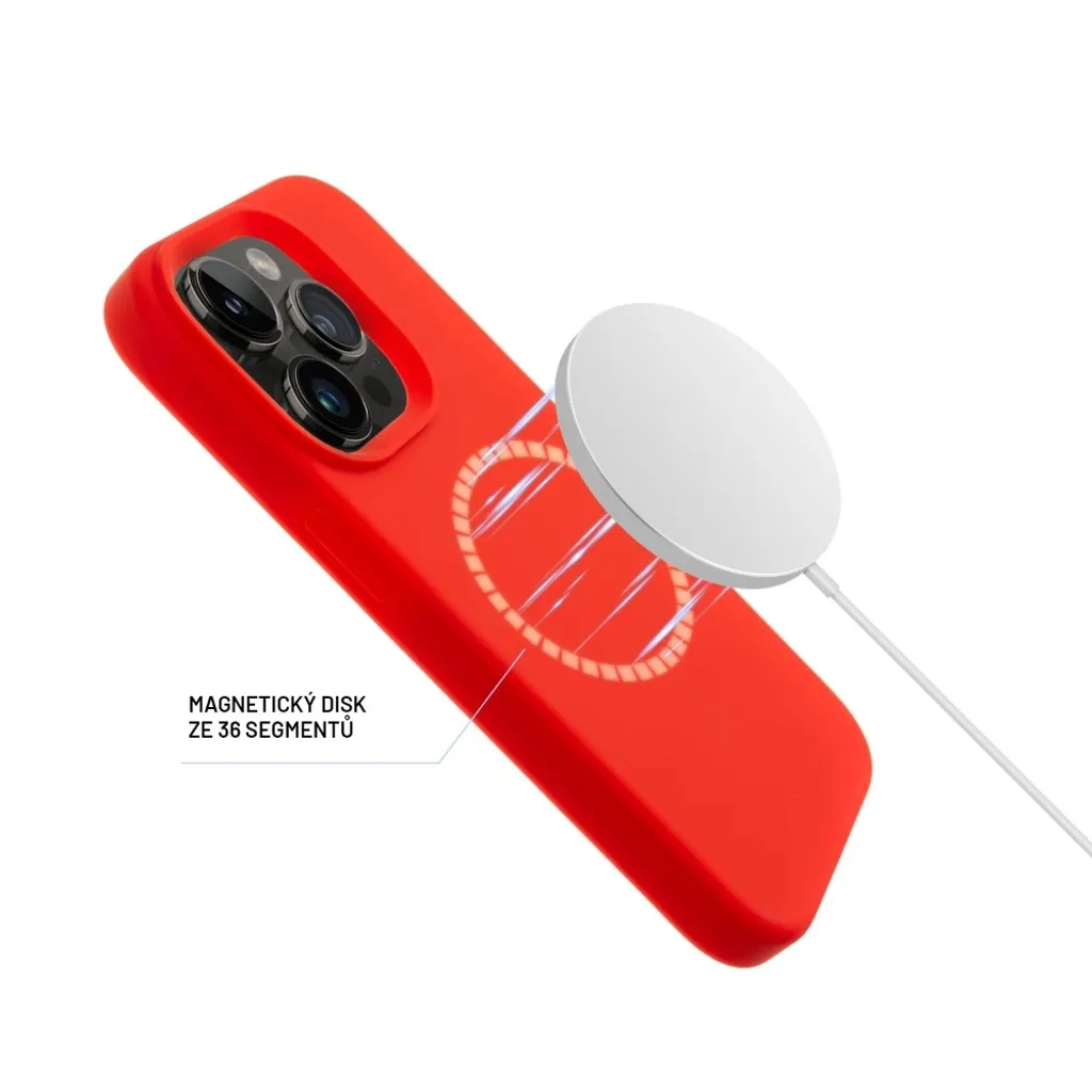 Coque de Protection MagSafe FIXÉ MagFlow pour Apple iPhone 14 Rouge
