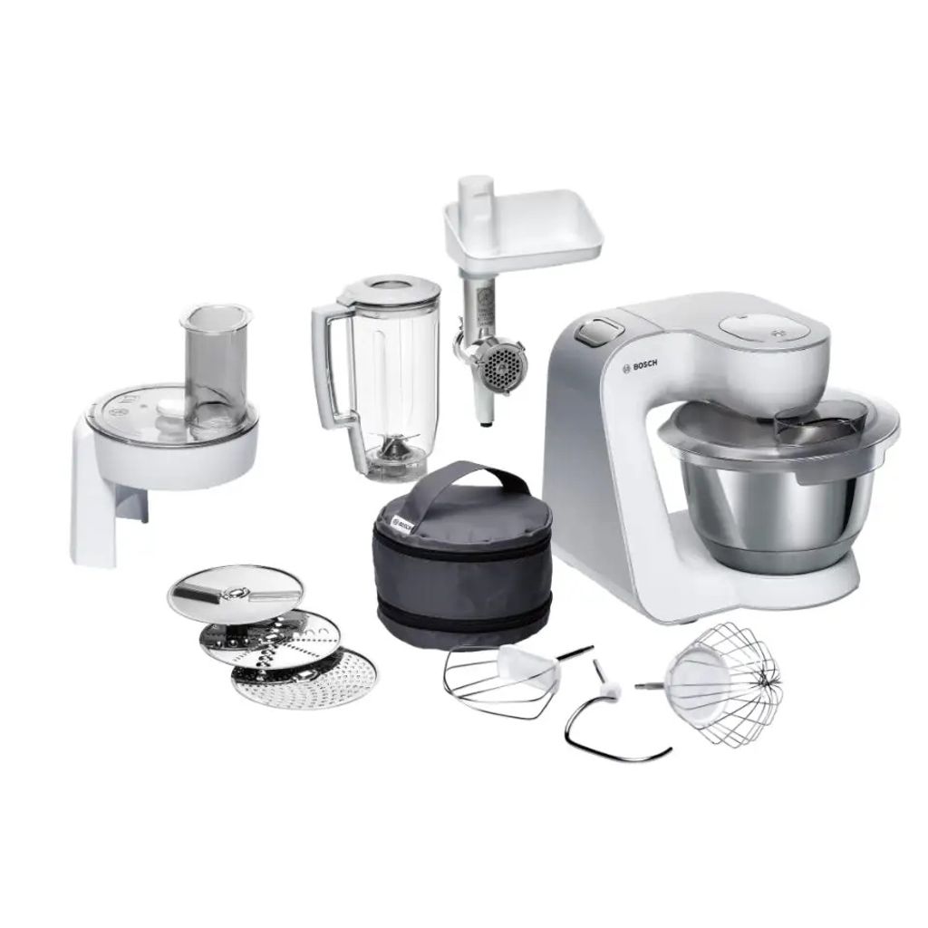 Bosch MUM58231, 3,9 L, Biela, 3 disky, Nerezová oceľ, Obrázok produktu 