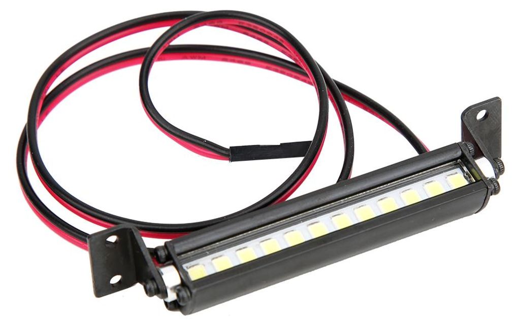 RC Autozubehör Mini 12 LED Lichtleiste Dachlampe Passend für TRX-4 Scx10 1/10 4WD CrawlerSchwarz