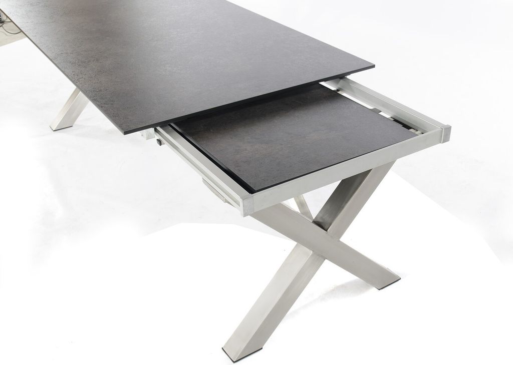 Base-Spectra Ausziehtisch Aluminium Silber