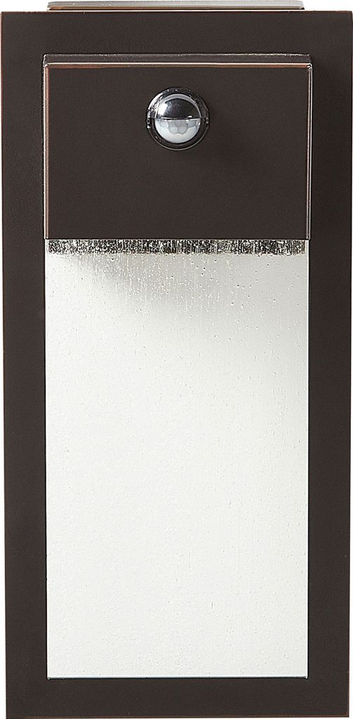 BELIANI Außenwandleuchte LED Schwarz Metall und Glas 33 cm mit Bewegungsmelder Modern Rechteckig Beleuchtung für Außen Draußen Terrasse Balkon