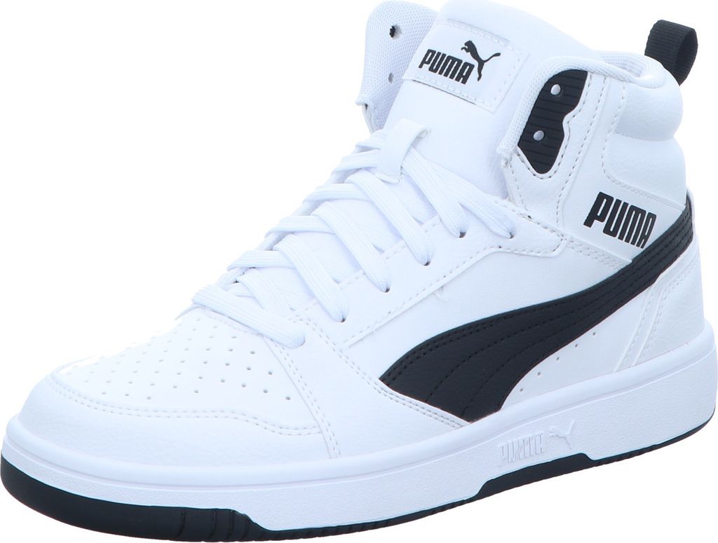 Puma Damen-High-Top-Sneaker Rebound v6 Weiß-Schwarz, Farbe:weiß, UK Größe:6