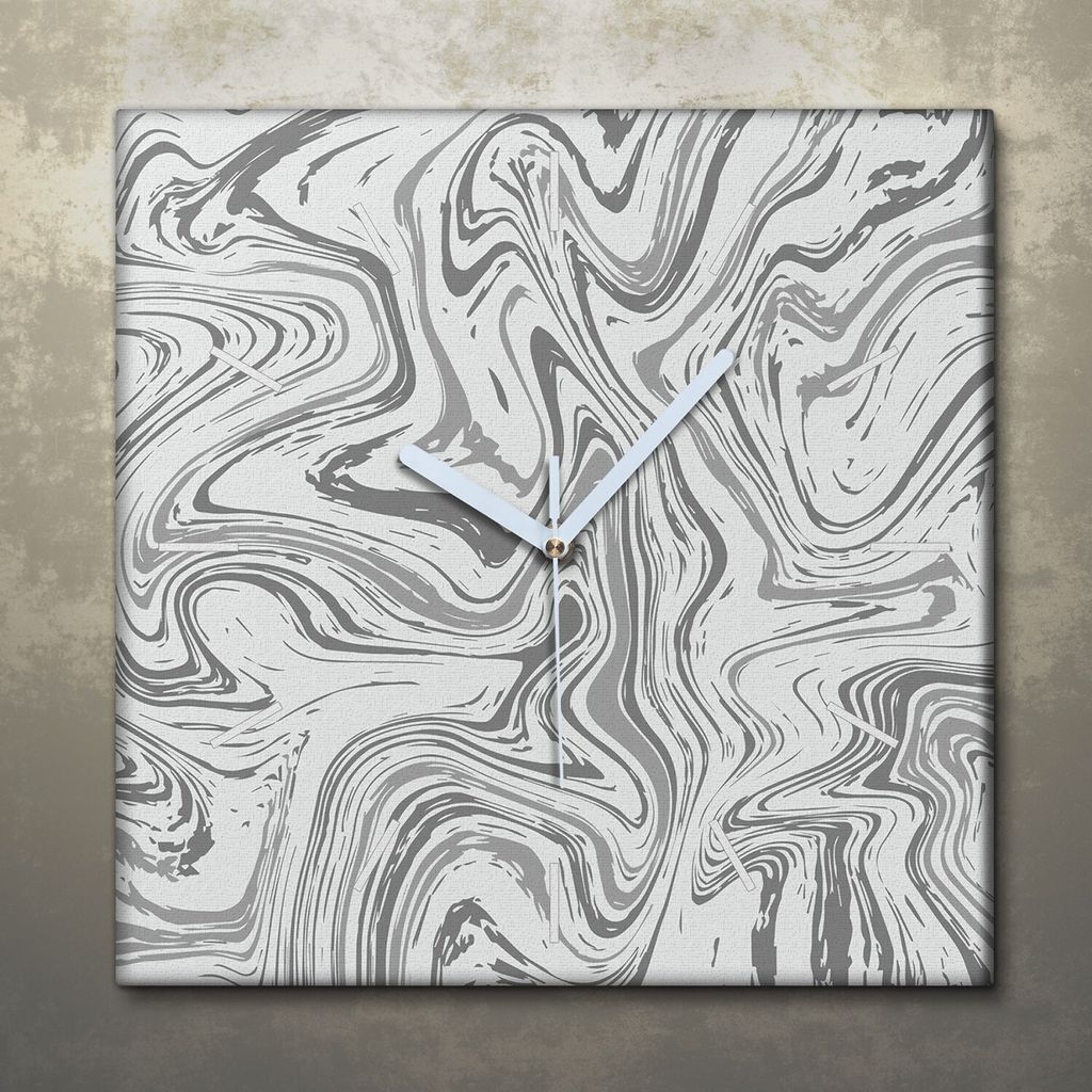 Wohnzimmer Leinwand Uhr Geräuschlos Küche 30x30 Farbig, Produktbild 