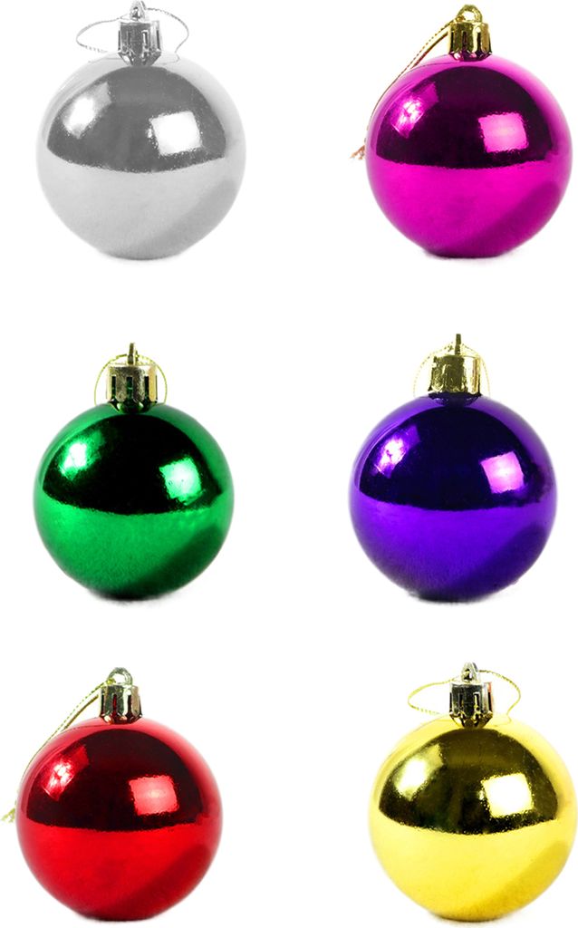 6pcs 4/5/6/7/8 cm Weihnachten hängende Kugel Elektroplatten bruchsicherer helles Farben Hochglanz glatte Szene Layout Plastik Weihnachtsbaum Dekor...