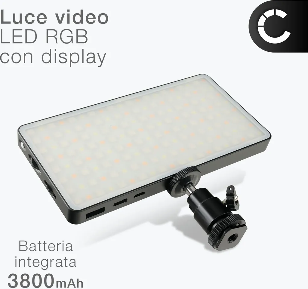 Mini LED RGB CELLONIC: Luce Video USB-C per TikTok e YouTube - 2