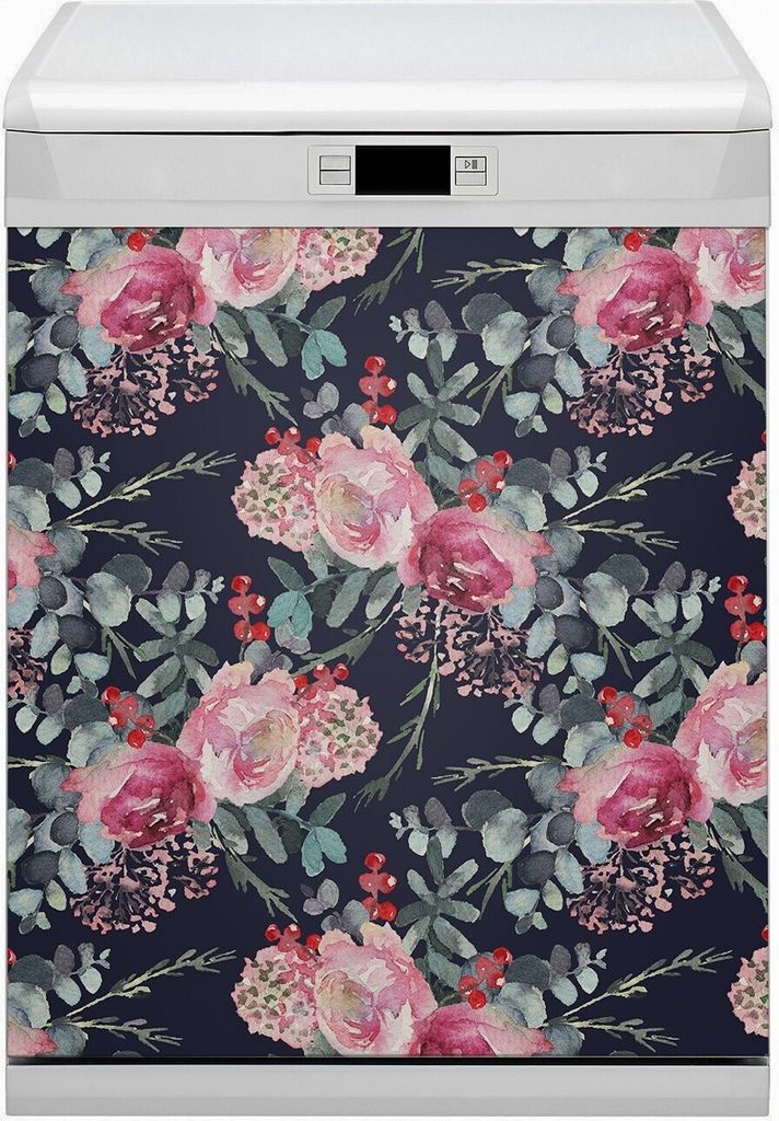 Abwaschbar 60x70 cm Geschirrspüle Magnetmatte Küche Dekorative - Blumen und Blätter