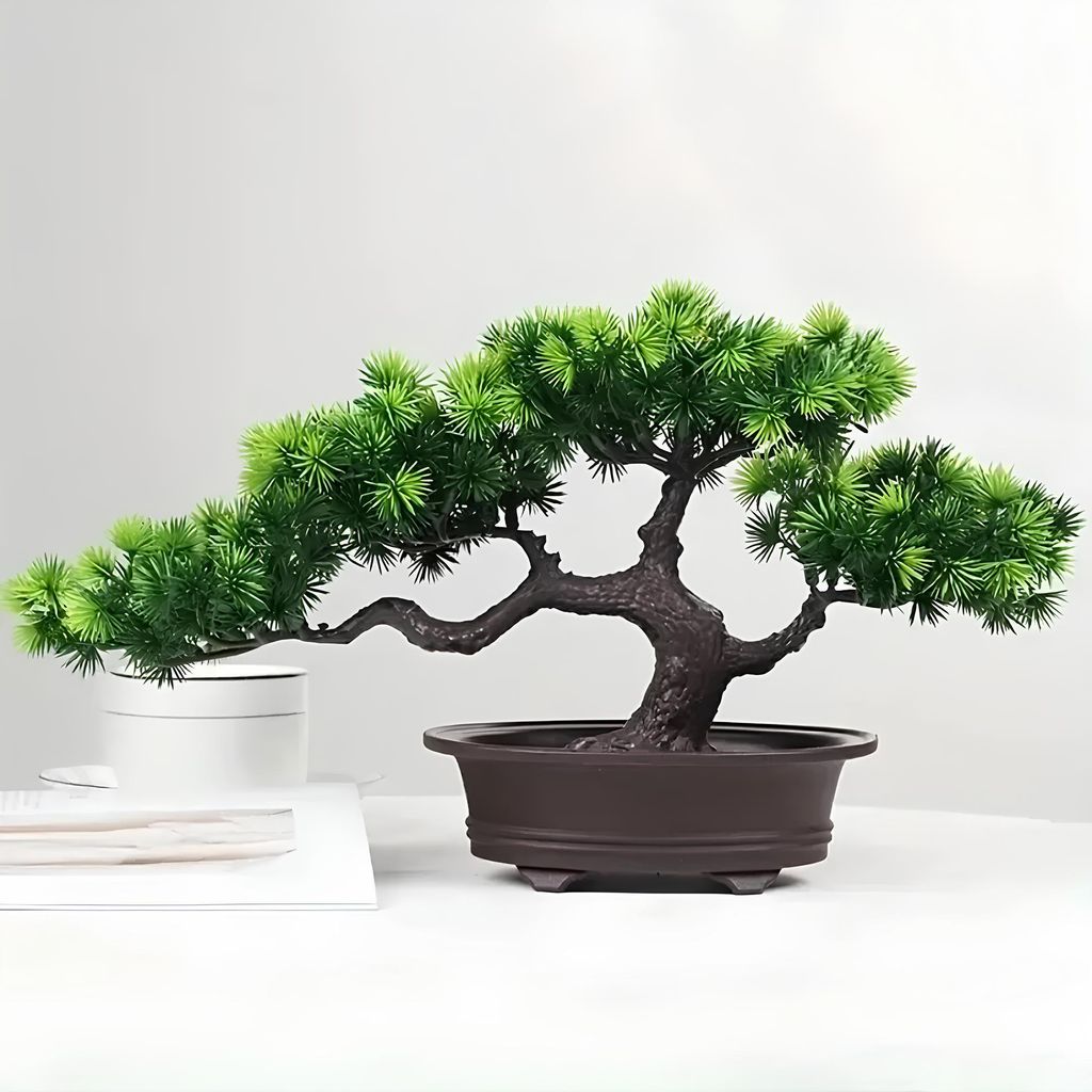 Künstliche Bonsai-Komposition – dekorativer Baum in einem Topf für Innenräume