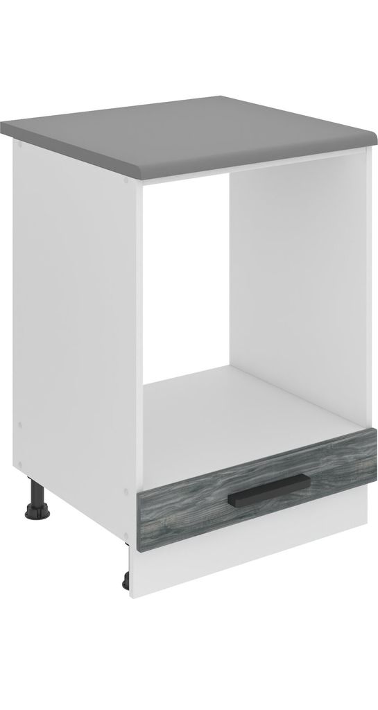 Belini Unterschrank Küche, Küchenunterschrank 60 cm Breite. SDP Küchenunterschrank mit Arbeitsplatte. Küchenschrank ohne Tür, mit Schubladen, ...