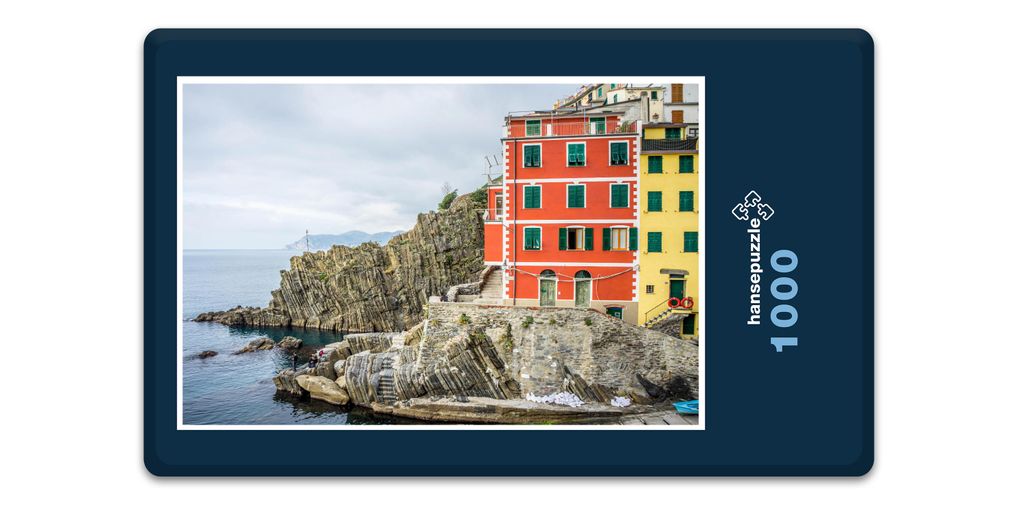 hansepuzzle 15766 - Cinque Terre Puzzle, 1000 Teile, Reisen, 60,0 x 46,0cm mit hochwertiger Aufbewahrung, Kartonbox und wiederverschließbarem Beutel