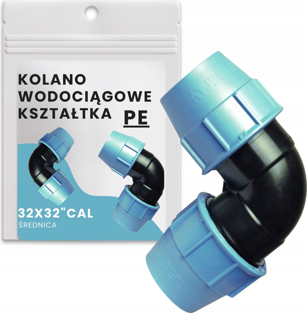 Kolano wodociągowe kształtka PE 32 x 32 - MOCNE Zdjęcie produktu 